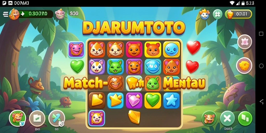 Gameplay seru dari DJARUMTOTO dalam permainan Match-3.
