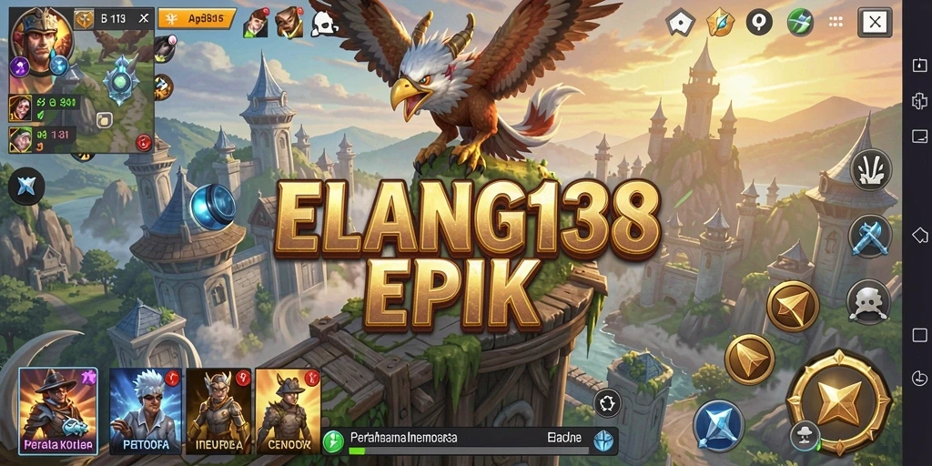 Tangkapan layar ELANG138 menampilkan aksi seru dalam permainan Tower Defense.