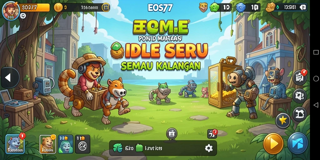 Screenshot utama EOS77 menampilkan gameplay seru yang mudah dikuasai.