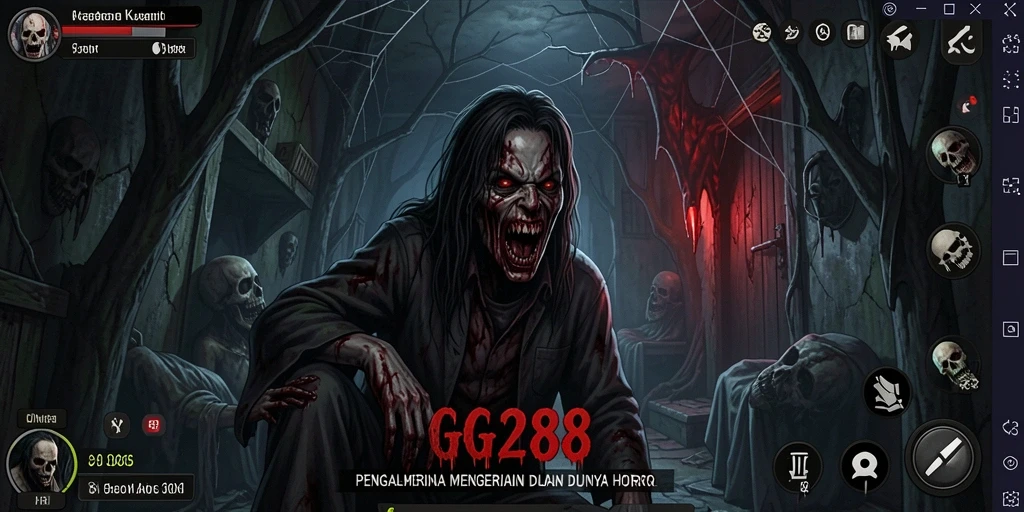 Screenshot menampilkan gameplay GG288 yang seram dan penuh ketegangan.