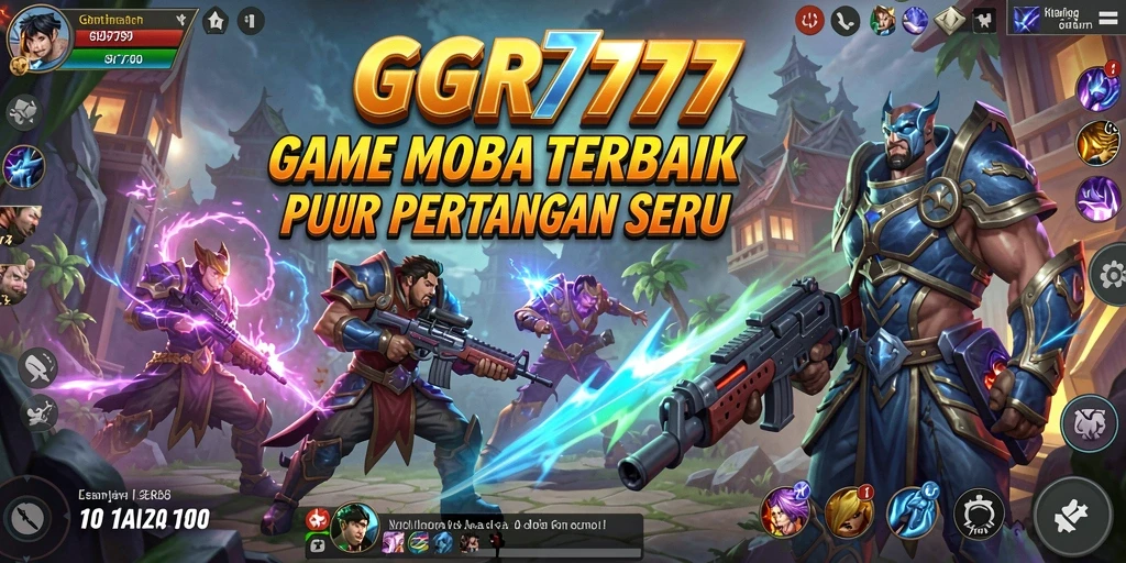 Tampilan gameplay seru dari GGR7777 dalam pertarungan MOBA.