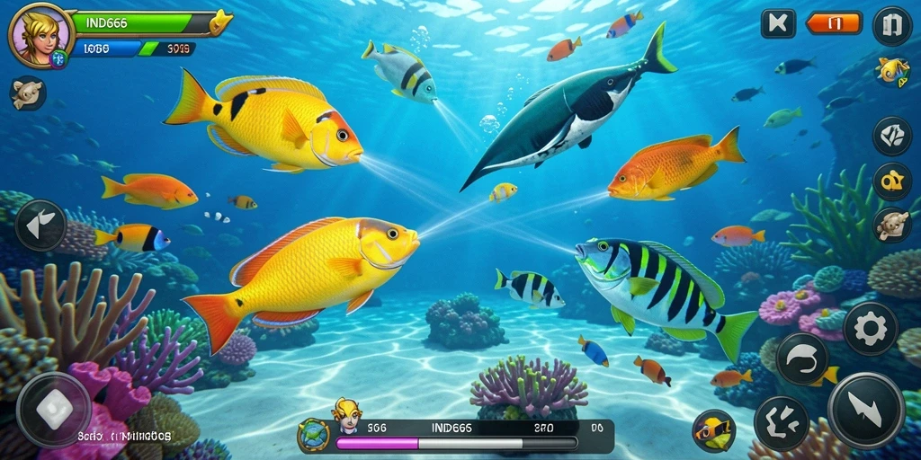 Screenshot gameplay Tembak Ikan IND666 yang menarik dan seru.