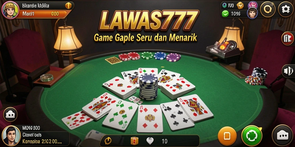 Screenshot LAWAS777 menampilkan gameplay Gaple yang seru.