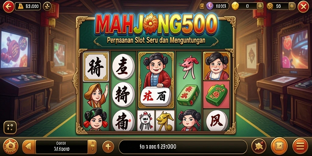 Tampilan menarik dari gameplay Slot di MAHJONG500.