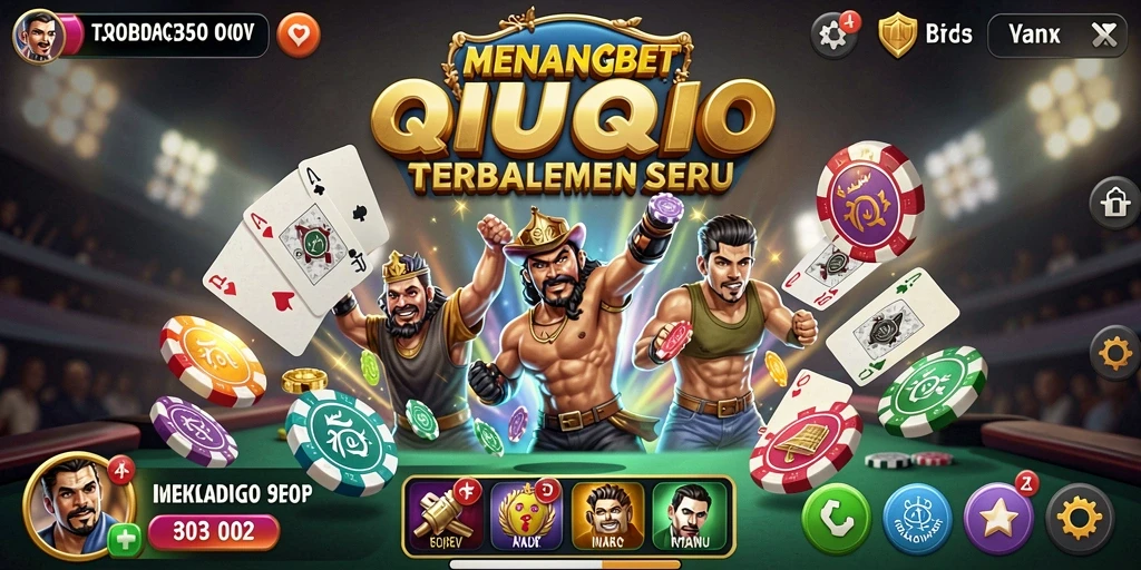Tampilan gameplay seru dari game QiuQiu MENANGBET.