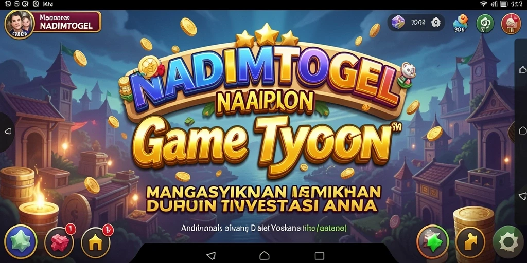 Screenshot gameplay NADIMTOGEL menampilkan manajemen bisnis yang seru.