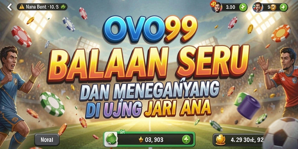 Tampilan utama gameplay OVO99 yang penuh aksi balapan.