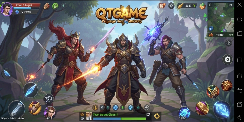 Tangkapan layar gameplay QTGAME yang penuh aksi dan petualangan.
