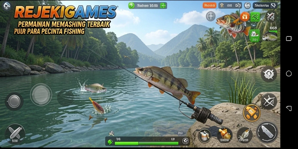 Tangkapan ikan yang memukau dalam gameplay REJEKIGAMES.