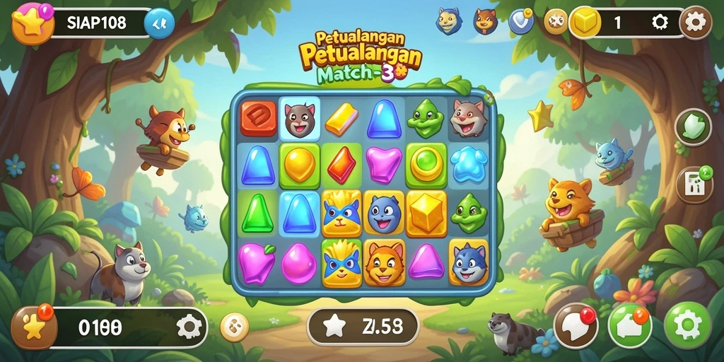 Tampilan gameplay SIAP108 yang seru dan berwarna-warni.