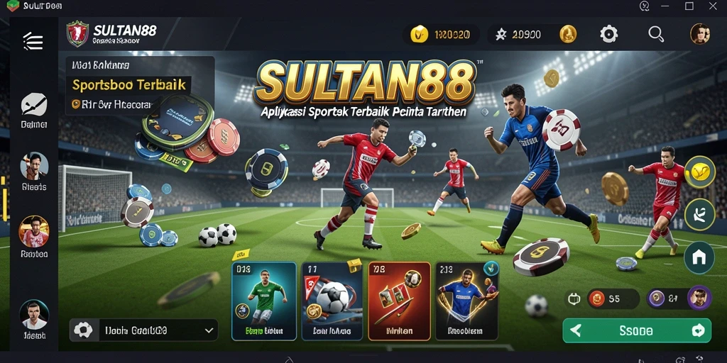 Tampilan skrin SULTAN88 yang menampilkan fitur taruhan olahraga.