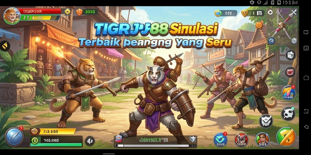 Tampilan gameplay TIGERJP88 yang penuh aksi dan interaksi.