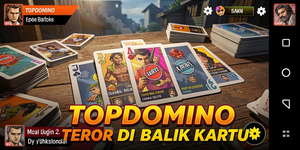 Tangkapan layar utama TOPDOMINO menampilkan aksi horor menegangkan dalam gameplay.