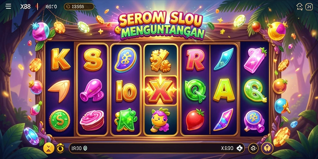 Tampilan permainan Slot yang memukau dengan fitur menarik.